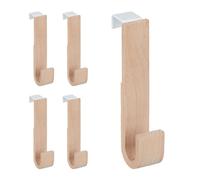 Relaxdays Wooden Door Hook Set of 5