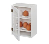 Relaxdays Wooden Egg Cabinet, 12 Pieces, Country House Style, Freestanding, White, H x W x D: 25 x 18 x 12 cm