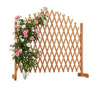 Relaxdays Wooden Extendable Freestanding Garden Lattice Climbing Aid 98x200x30 cm in