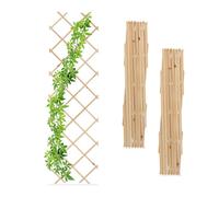 Relaxdays Wooden Extendable Trellis in Set of 3