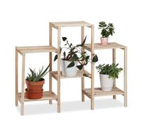 Relaxdays Wooden Flower Ladder Rack