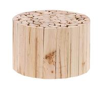 Relaxdays Wooden Flower Stool, Untreated Fir Wood, Plant and Decorations Holder, for Indoors Use, HxD: 20 x 30 cm Brown, 100%