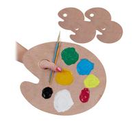 Relaxdays Wooden Mixing Palette, Set of 5