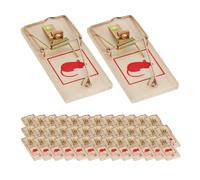 Relaxdays Wooden Mouse Trap 40x Set