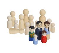 Relaxdays Wooden painting figures - 100 pcs