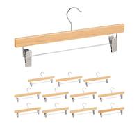 Relaxdays Wooden Pants Hangers Set of 12
