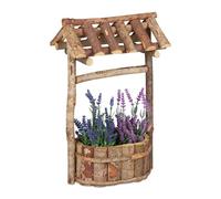 Relaxdays Wooden Planter as Garden Fountain