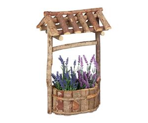 Relaxdays Wooden Planter as Garden Fountain