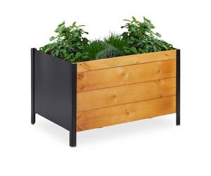 Relaxdays Wooden raised planter