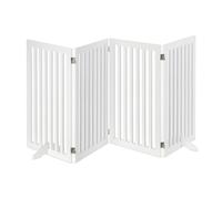 Relaxdays Wooden Safety Barrier, Adjustable Gate for Dogs & Children, Fireplace & Oven, 91.5x204.5 cm, White, MDF boards, 91.5 x 204.5 x 30 cm, 10027513_1089
