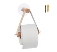 Relaxdays Wooden Toilet Paper Holder on a Band