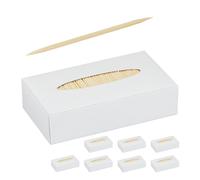 Relaxdays Wooden Toothpick Set of 8000