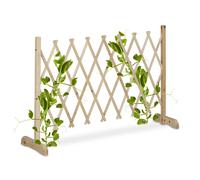 Relaxdays Wooden Trellis, Extendable up to 180 cm, Support for Climbing Plant...