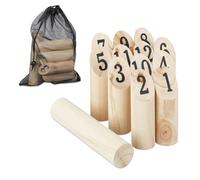 Relaxdays Wooden Viking Game with Carry Bag