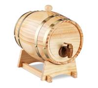 Relaxdays Wooden Whisky Barrel 2.2L