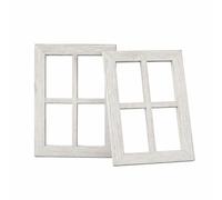Relaxdays Wooden window decor, set of 2