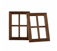 Relaxdays Wooden window decor, set of 2