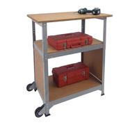 Relaxdays Workbench with castors & pegboard
