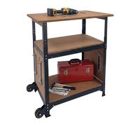 Relaxdays Workbench with castors & pegboard