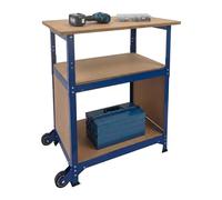 Relaxdays Workbench with castors & pegboard