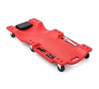 Relaxdays Workshop Creeper, HWD: 12x48x102 cm, Red | Ergonomic workshop creeper, car creeper 150 kg, mechanic's creeper
