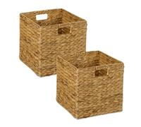 Relaxdays Woven Water Hyacinth Storage Basket Set
