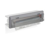 Relaxdays Wrap Dispenser & Cutter for Cling Film & Tin Foil, Window, Smooth Cutting, HWD: 5x37x8 cm, White