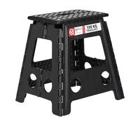 Relaxdays XL Folding, Portable, Large Bathroom Step Stool, for up to 120 kg, Plastic, 39.5 cm Tall, Black