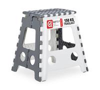 Relaxdays XL Folding stool, collapsible, 4-pack