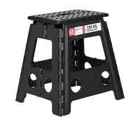 Relaxdays XL Folding, Portable, Large Bathroom Step Stool, for up to 120 kg, Plastic, 39.5 cm Tall, Black