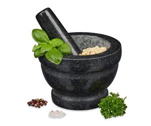 Relaxdays XL Granite Mortar with Pestle