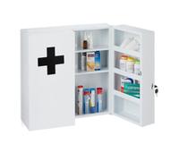 Relaxdays XXL Medicine Cabinet in White/Black