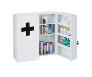 Relaxdays XXL Medicine Cabinet in White/Black