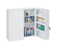 Medicine cabinet wall-mounted storage unit Childproof Medical Cupboard 2 Keys