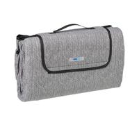 Relaxdays XXL picnic blanket, 200x200 cm, fleeced beach & camping mat, insula...