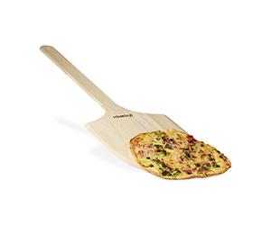 Relaxdays XXL Pizza Peel made of Wood w/ Extra-Long Handle, Size: 1 x 30 x 78 cm Pizza Shovel Carrier, Natural
