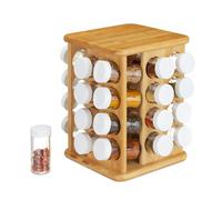 Xxl spice carousel 32 Containers Airtight Lids Rotating Spice Rack Herb Carousel