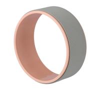 Relaxdays Yoga Wheel, Ø 32 cm, Plastic, Foam, Anti-Slip, Back Stretches, Pilates Accessories, Flexibility, Grey/Pink