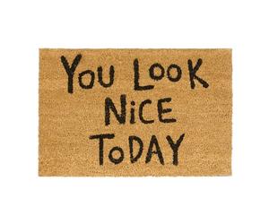 Relaxdays YOU LOOK NICE Coir Doormat