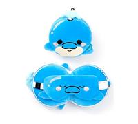 Relaxeazzz Adoramals Blu The Dolphin Plush Travel Pillow & Eye Mask - Sleep Eye Mask Masks - Kids Travel Accessories for Sleeping Airplane - Flight Plane Neck Pillow Pillows