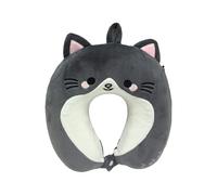 Relaxeazzz Adoramals Smudge the Cat Plush Memory Foam Travel Pillow - Neck Flight Airplane Pillow For Travel - Kids Neck Pillows Cushion For Sleeping Neck Pain Adults - Airport Essentials
