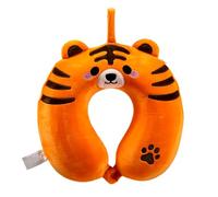 Relaxeazzz Travel Neck Pillow Alfie the Tiger Adoramals – Plush Memory Foam – Orange