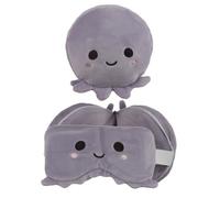 RELAXEAZZZ CUTIEMALS OCTOPUS SOFT PLUSH TRAVEL CUSHION PILLOW & EYE MASK PUK
