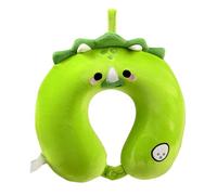 Relaxeazzz Huck the Dinosaur Adorasaurs Plush Memory Foam Travel Pillow - Neck Flight Airplane Pillow For Travel - Kids Neck Pillows Cushion For Sleeping Neck Pain Adults Airport Essentials