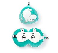 Relaxeazzz Moomin Plush Travel Pillow & Eye Mask - Sleep Eye Mask Masks - Kids Travel Accessories for Sleeping Airplane - Flight Plane Neck Pillow Pillows