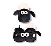 Relaxeazzz Shaun The Sheep Round Plush Travel Pillow & Eye Mask - Sleep Eye Mask Masks - Kids Travel Accessories for Sleeping Airplane - Flight Plane Neck Pillow Pillows