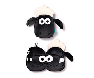 Relaxeazzz Shaun The Sheep Round Plush Travel Pillow & Eye Mask - Sleep Eye Mask Masks - Kids Travel Accessories for Sleeping Airplane - Flight Plane Neck Pillow Pillows