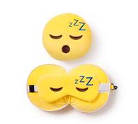 Relaxeazzz Snoozie the Sleeping Head Round Plush Travel Pillow & Eye Mask - Sleep Eye Mask Masks - Kids Travel Accessories For Sleeping Airplane - Flight Plane Neck Pillow Pillows
