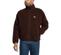 Relaxed Badge Teddy Fleece Jacket Rich Brown L
