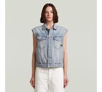 Relaxed Denim Vest - Light blue - Women XS